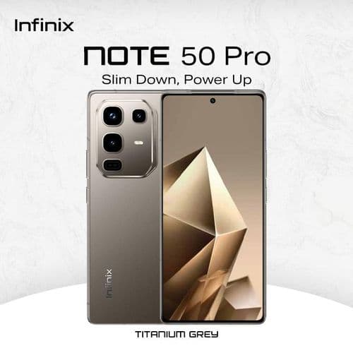 Infinix Note 50 Pro 6.78" 8GB RAM/256GB ROM Android 14 - Titanium grey view 1