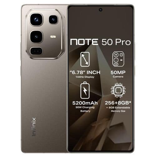 Infinix Note 50 Pro 6.78" 8GB RAM/256GB ROM Android 14 - Titanium grey view 2